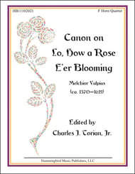 Canon on Lo, How a Rose E'er Blooming Horn Quartet cover Thumbnail